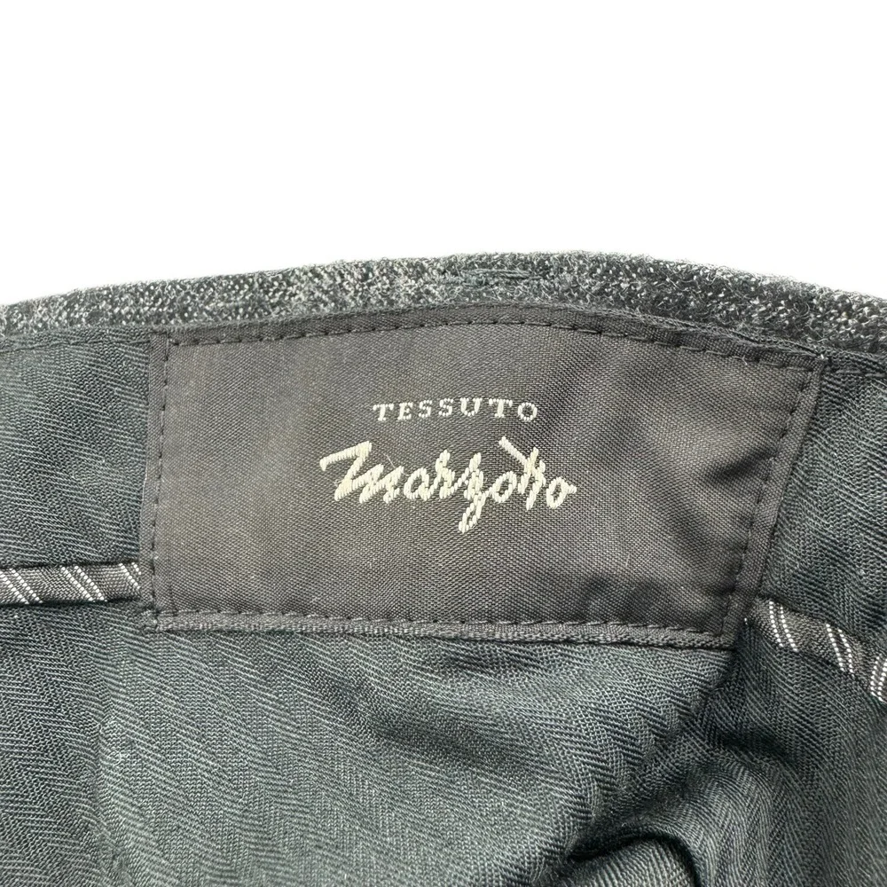 Banana Republic Gray Check Marzotto Wool Flat‎ Front Slim Fit Dress Pants 34X29